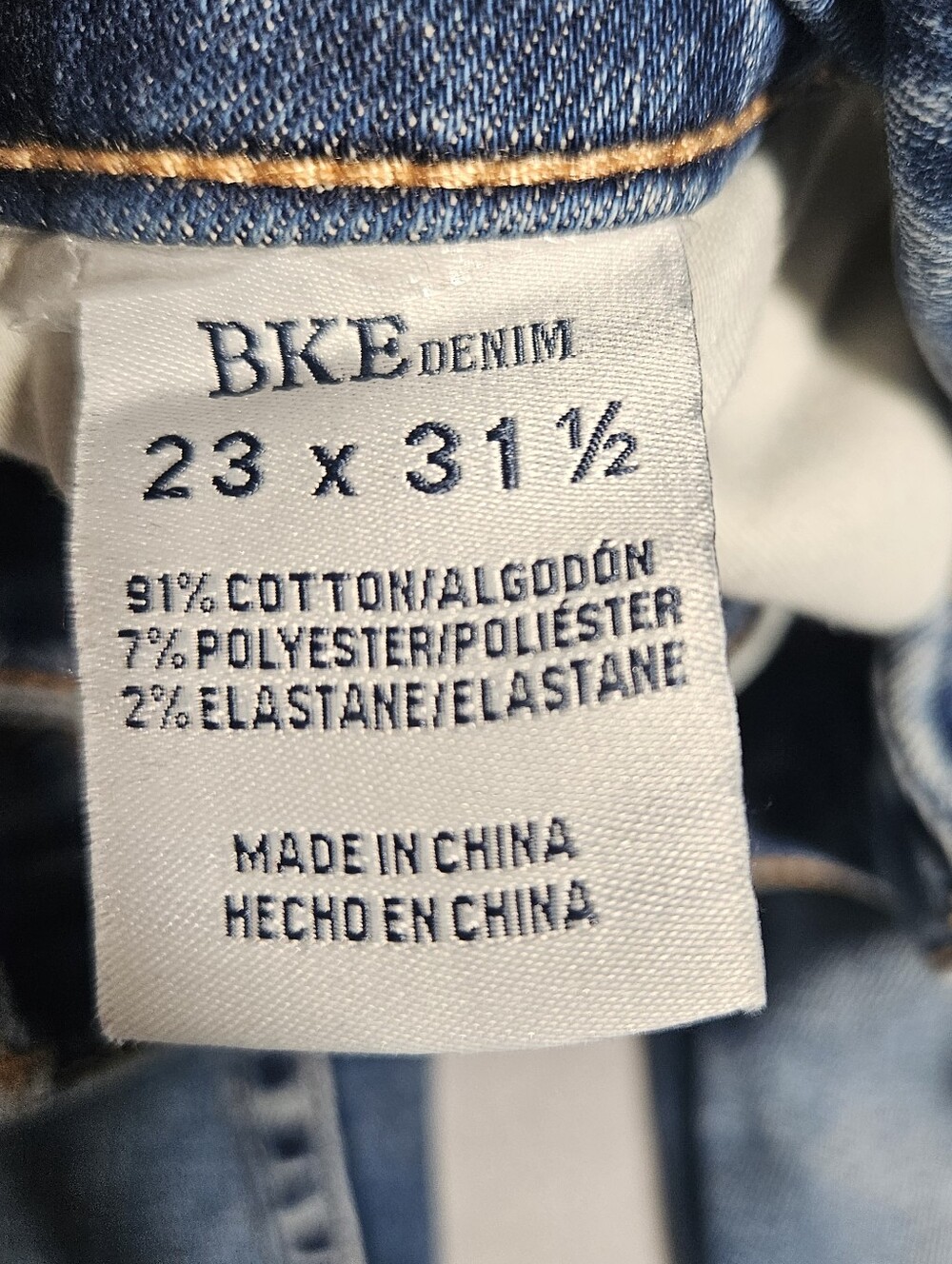 BKE Stella Slim Fit Low Rise Bootcut Jeans 23x31.5 Distressed Y2K Med Wash - Picture 5 of 8